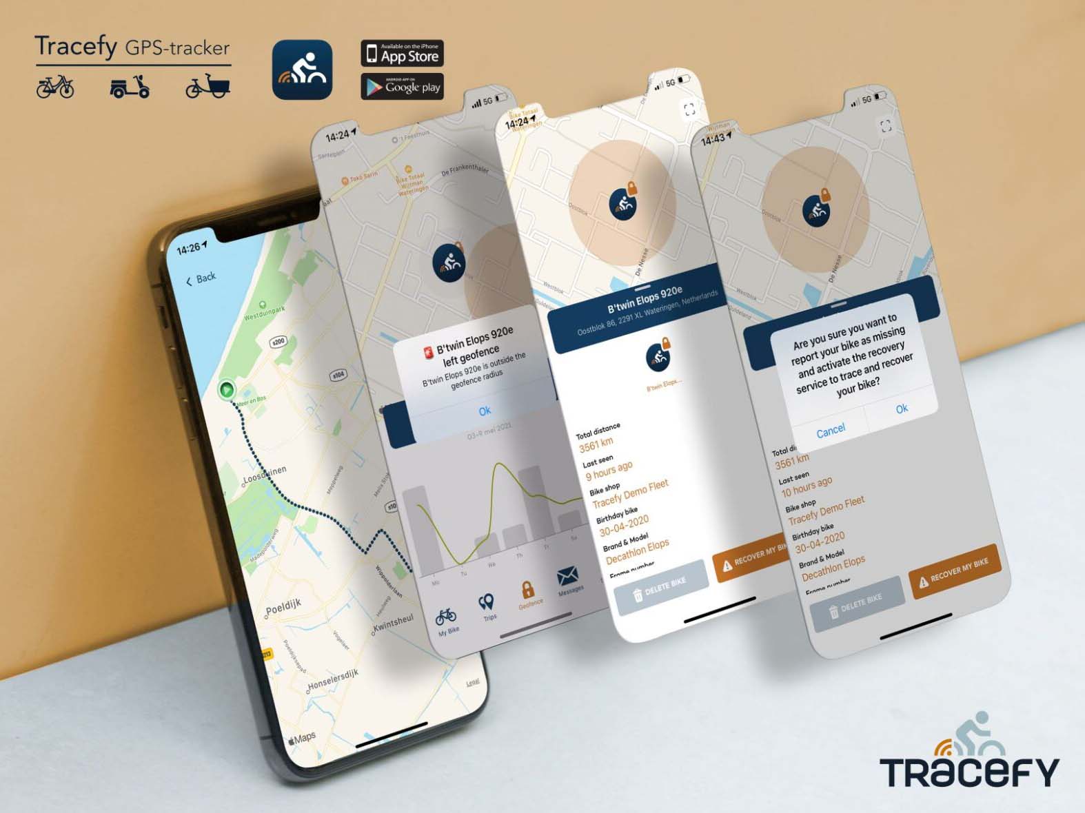nu verkrijgbaar bij jan bouwes fietsen, tracefy gps tracker